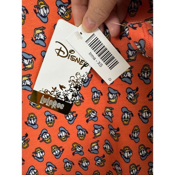 Lularoe Disney Irma Donald Duck - Size XS - Picture 6 of 7